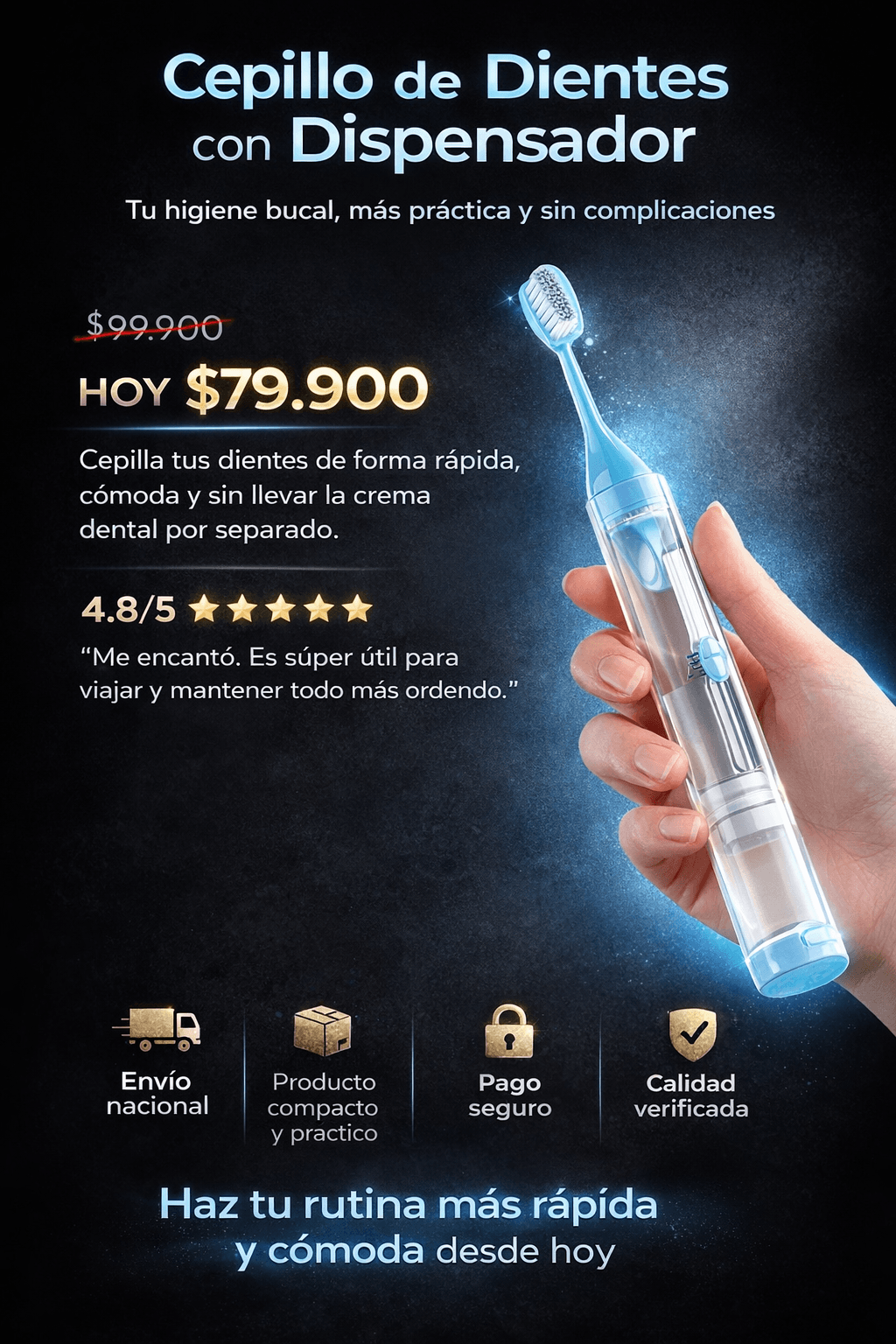 Cepillo Dispensador de Dientes.