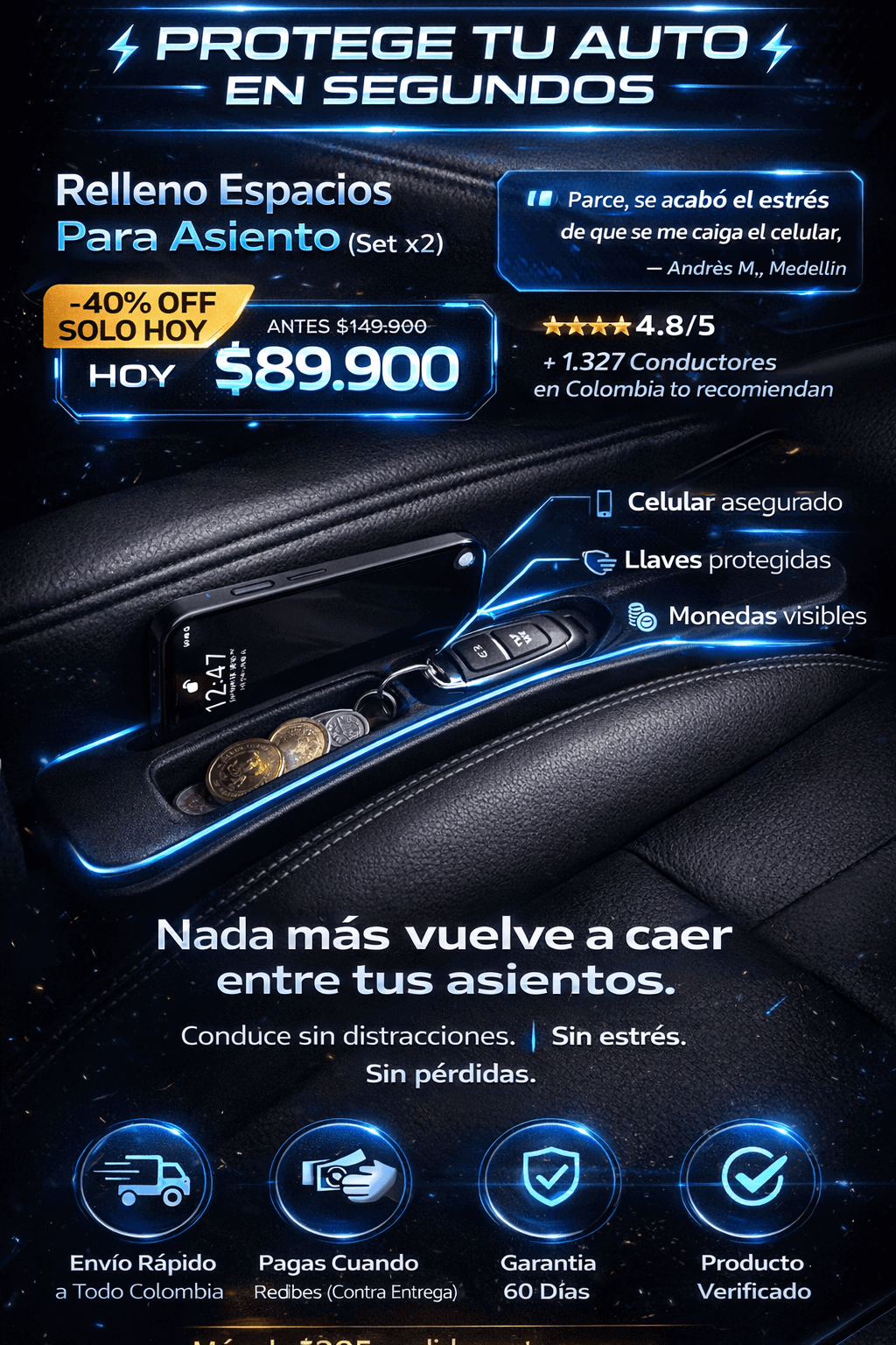SET X2 DE RELLENO ESPACIOS PARA ASIENTO