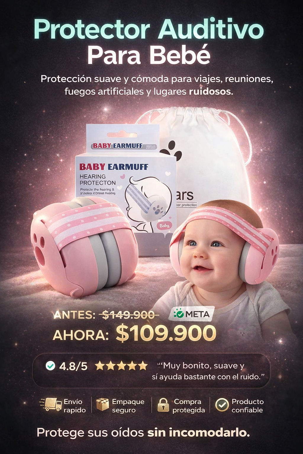 PROTECTOR AUDITIVO PARA BEBE