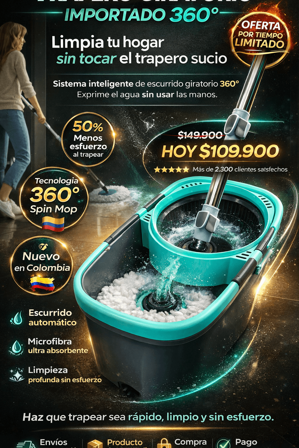 TRAPERO GIRATORIO 360°