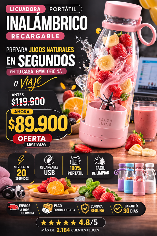 Licuadora Portatil Inalambrico Recargable