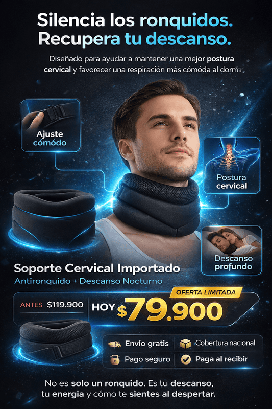Soporte cervical IMPORTADO - Antirronquidos - Quita la Apnea del Sueño