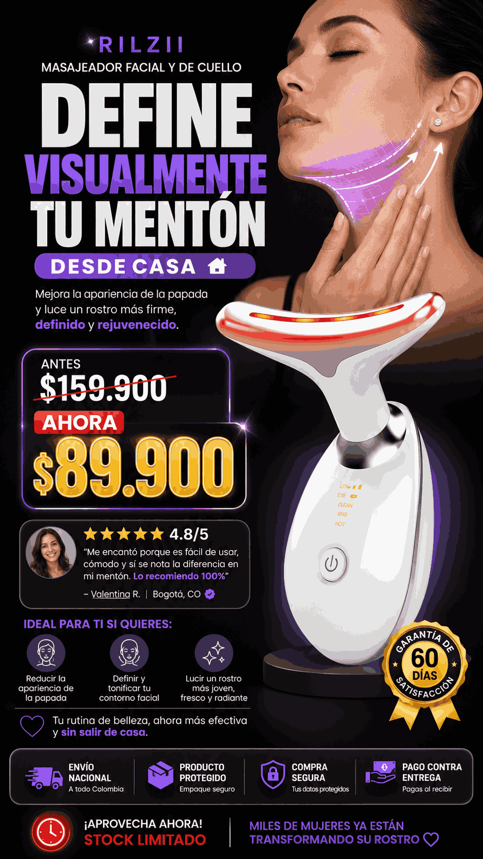 Masajeador Facial Reductor De Papada ECO