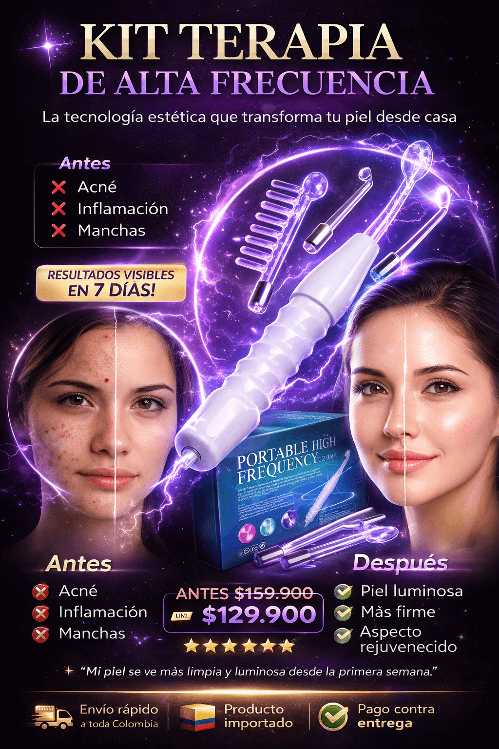 Kit Terapia Alta Frecuencia IMPORTADO