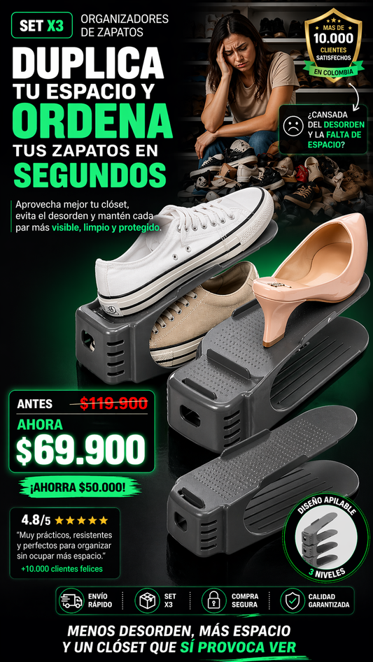 Set de Organizadores de Zapatos IMPORTADO