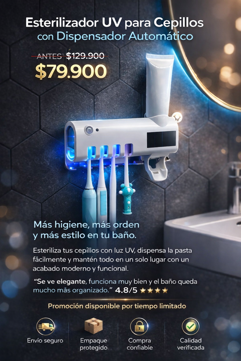 Soporte Esterilizador de Cepillos