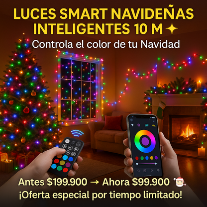 LUCES SMART NAVIDEÑAS INTELIGENTES 10 M